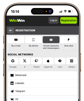 Click desired social network logo.